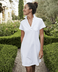 Frank & Eileen Lauren S/S Polo Jersey Dress in White