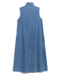 Frank & Eileen Lily Maxi Polo Dress in Vintage Stonewashed Indigo 5 - Bliss Boutiques
