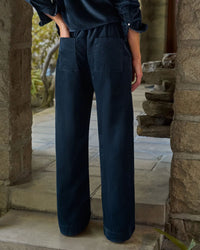 Frank & Eileen Madeline Patch Pocket Pull-On - Corduroy in Classic Navy 2 - Bliss Boutiques