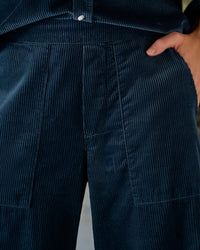 Frank & Eileen Madeline Patch Pocket Pull-On - Corduroy in Classic Navy 3 - Bliss Boutiques