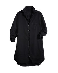 Frank & Eileen Clothing Mary Shirtdress in Black Distressed Famous Denim