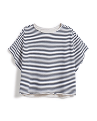 Frank & Eileen Olive Original Capelet in White & British Royal Navy