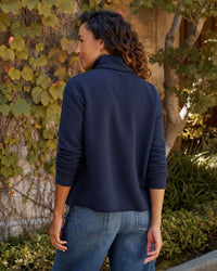 Frank & Eileen Patrick - Popover Henley in Classic Navy 2 - Bliss Boutiques