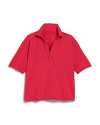 Frank & Eileen Patty - Popover SS Henley in Cherry 1 - Bliss Boutiques