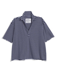 Frank & Eileen Patty - Popover SS Henley in Yacht Stripe 4 - Bliss Boutiques