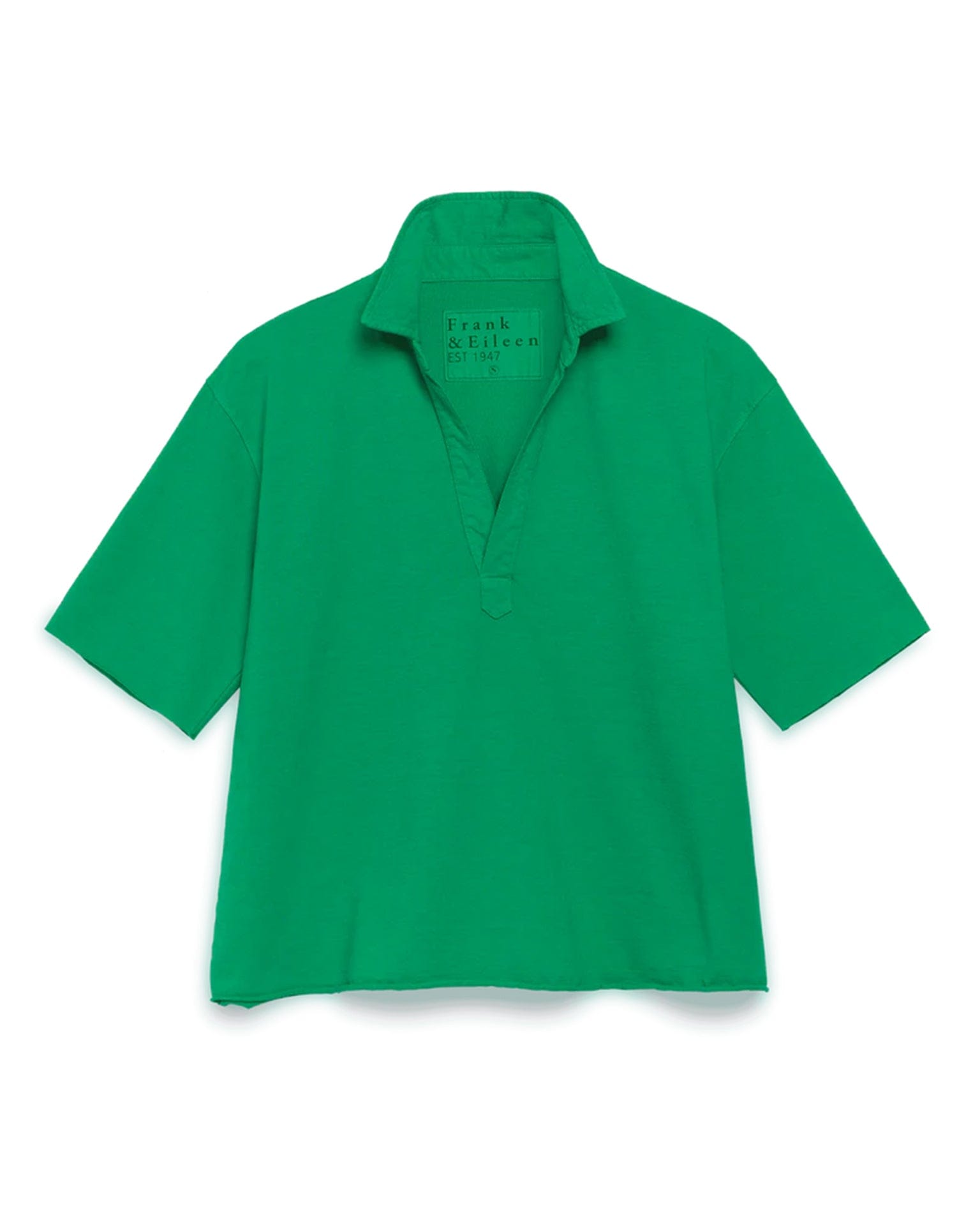 Frank & Eileen Patty S/S Popover Henley in Kelly Green