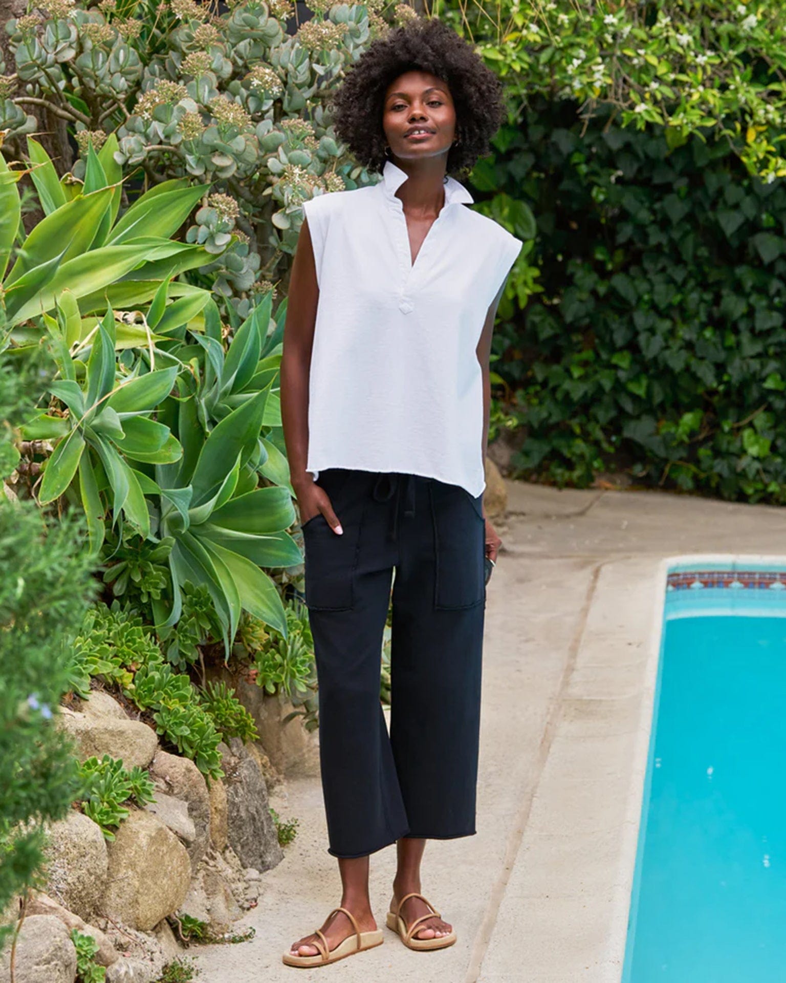 Frank & Eileen Penny Patch Pocket Sweatpant in British Royal Navy