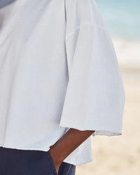 Frank & Eileen Presley - Oversized SS Crop Tee in White 3 - Bliss Boutiques