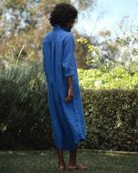 Frank & Eileen Rory Maxi Shirtdress in Cabo Blue 3 - Bliss Boutiques