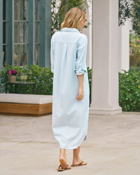 Frank & Eileen Rory Maxi Shirtdress in Classic Blue w/ Tattered Wash