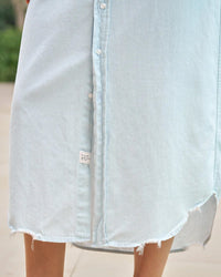 Frank & Eileen Rory Maxi Shirtdress in Classic Blue w/ Tattered Wash