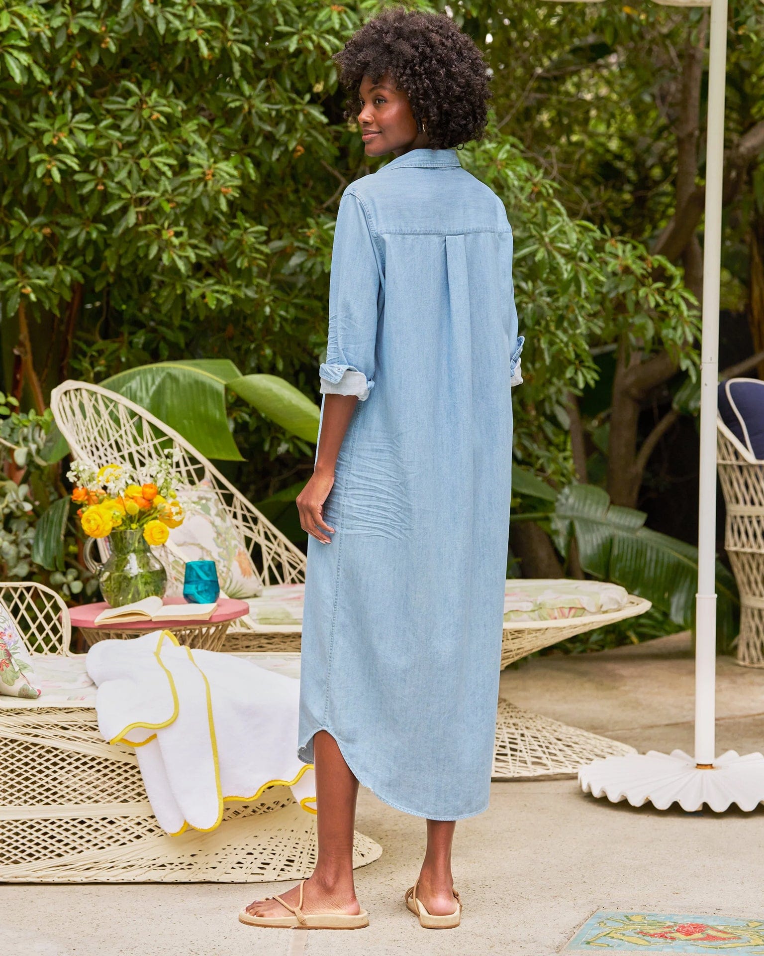Frank & Eileen Rory Maxi Shirtdress in Classic Blue Wash