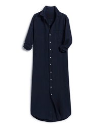 Frank & Eileen Rory Maxi Shirtdress in Navy Linen