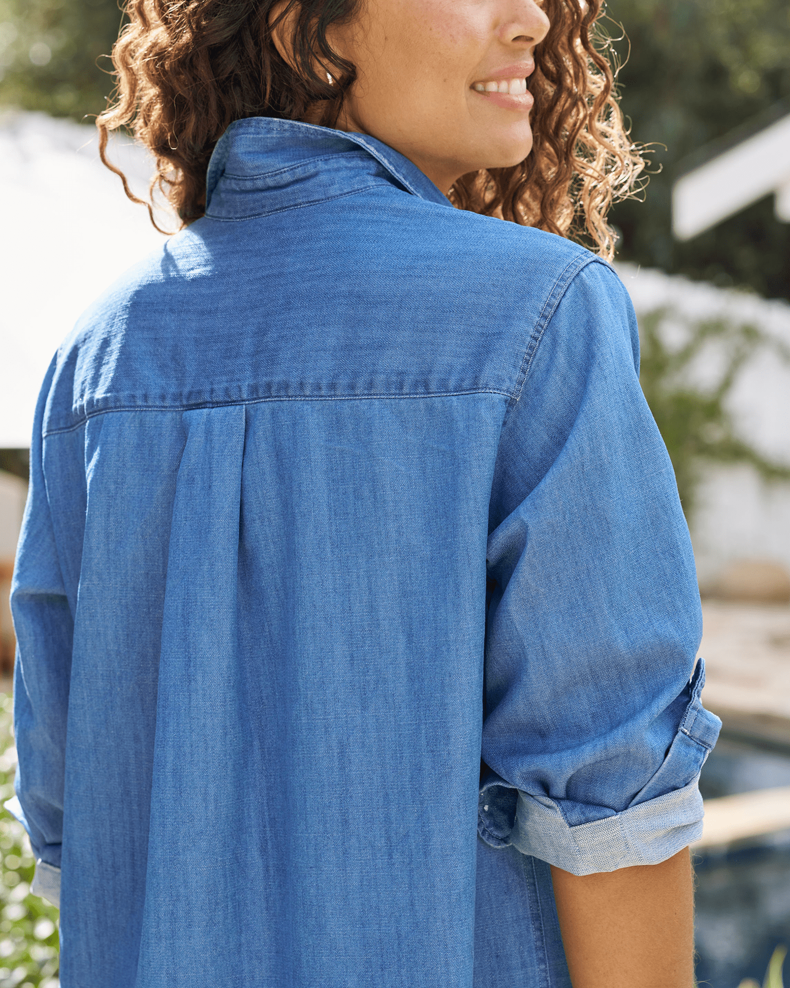 Frank & Eileen Rory Maxi Shirtdress in Vintage Stonewashed Indigo