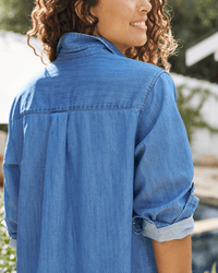 Frank & Eileen Rory Maxi Shirtdress in Vintage Stonewashed Indigo