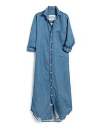 Frank & Eileen Rory Maxi Shirtdress in Vintage Stonewashed Indigo
