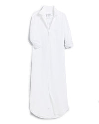 Frank & Eileen Rory Maxi Shirtdress Washed Linen in White