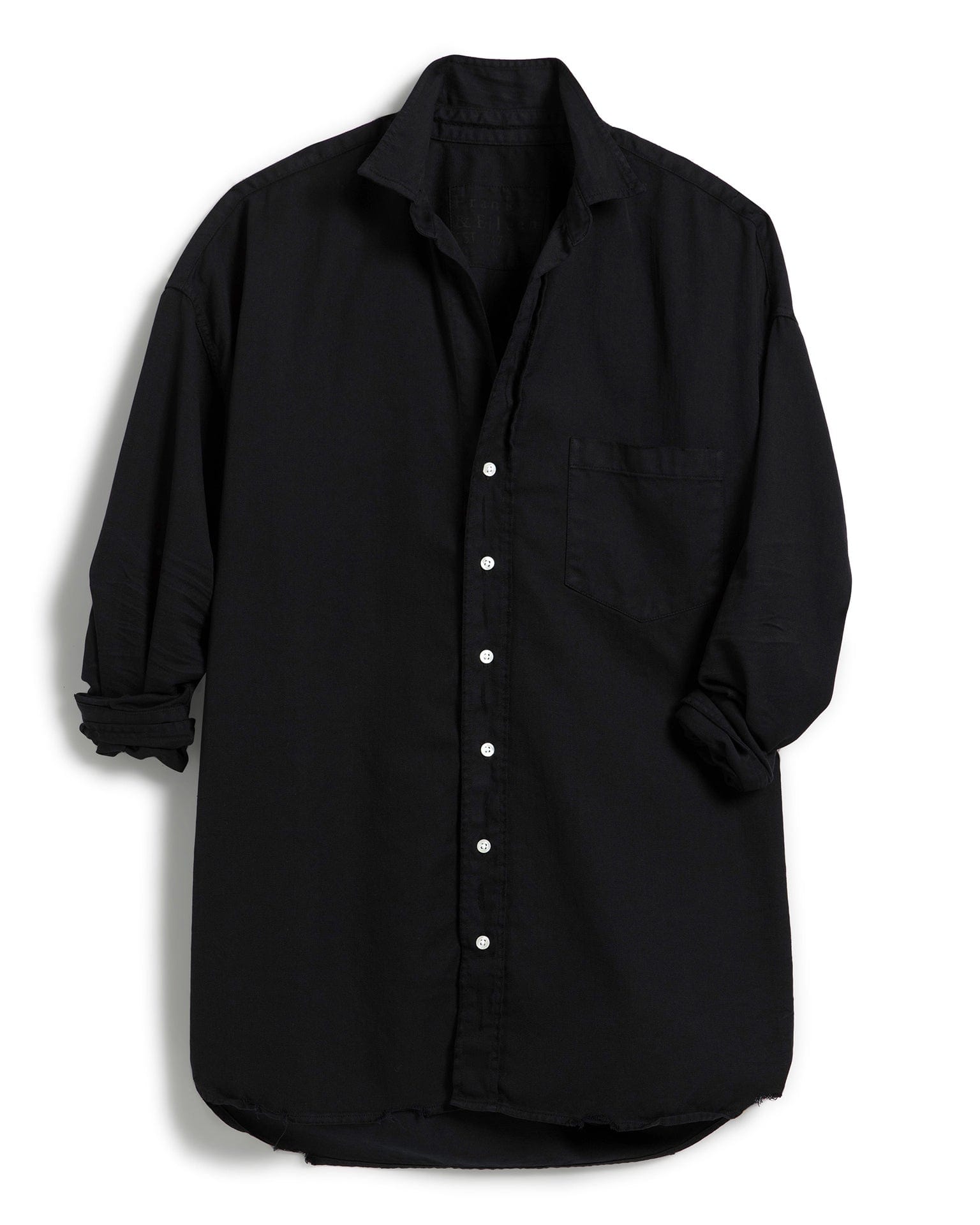 Frank & Eileen Shirley Oversized Button-Up Shirt in Blackout Denim