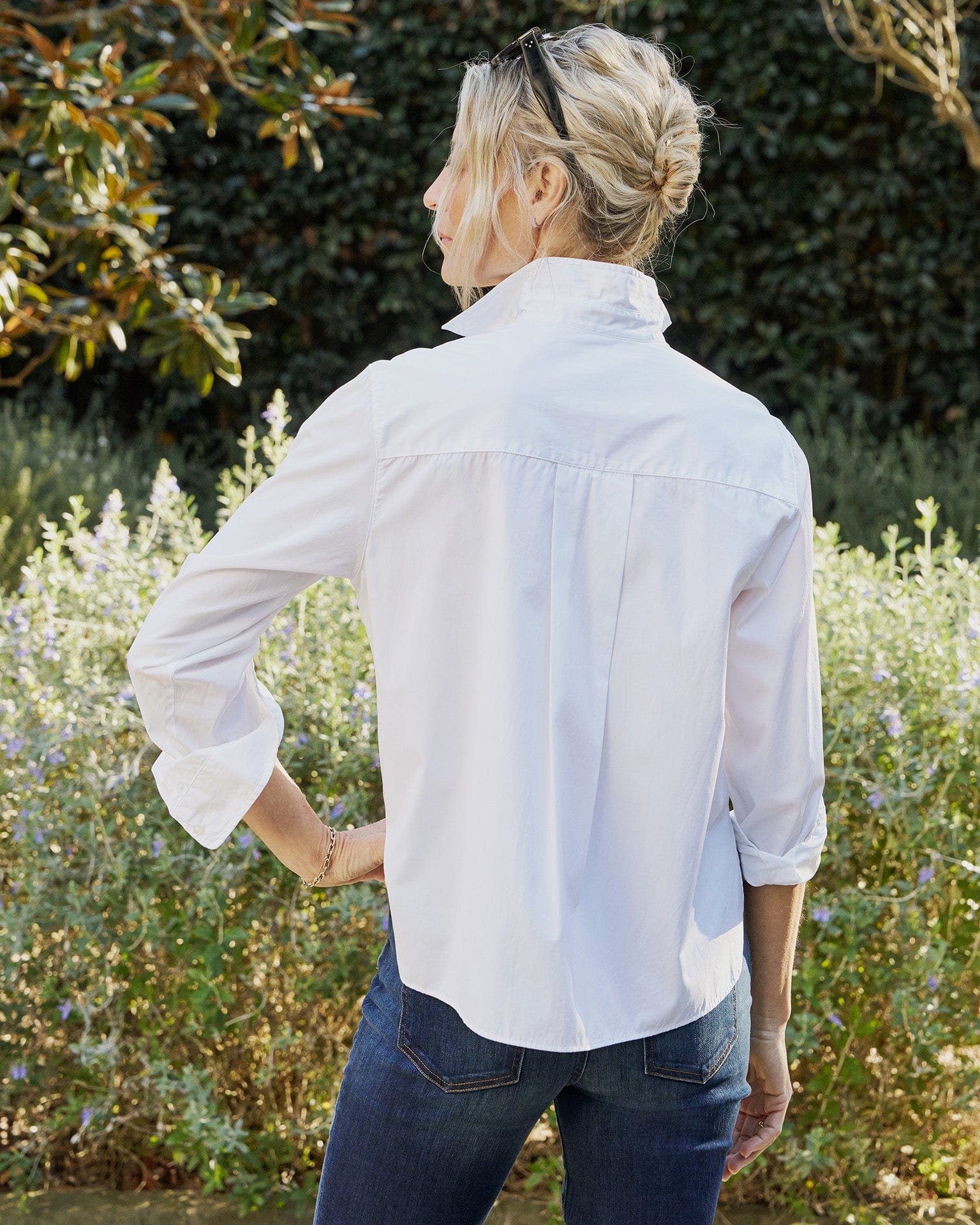 Frank & Eileen Silvio Button Up in White