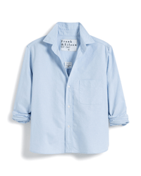 Frank & Eileen Silvio Untuckable Button-Up Shirt in Light Blue