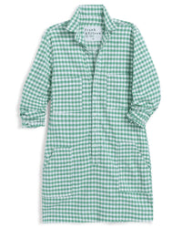 Frank & Eileen Southern Long-Sleeve Playsuit Dress in Green Check 4 - Bliss Boutiques