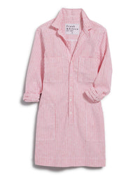 Frank & Eileen Southern Long-Sleeve Playsuit Dress in Red Stripe 1 - Bliss Boutiques