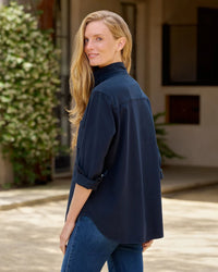 Frank & Eileen Waverly - Button-Up in Classic Navy 3 - Bliss Boutiques