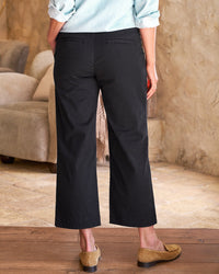 Frank & Eileen Westport Wide Leg Chino in Washed Black