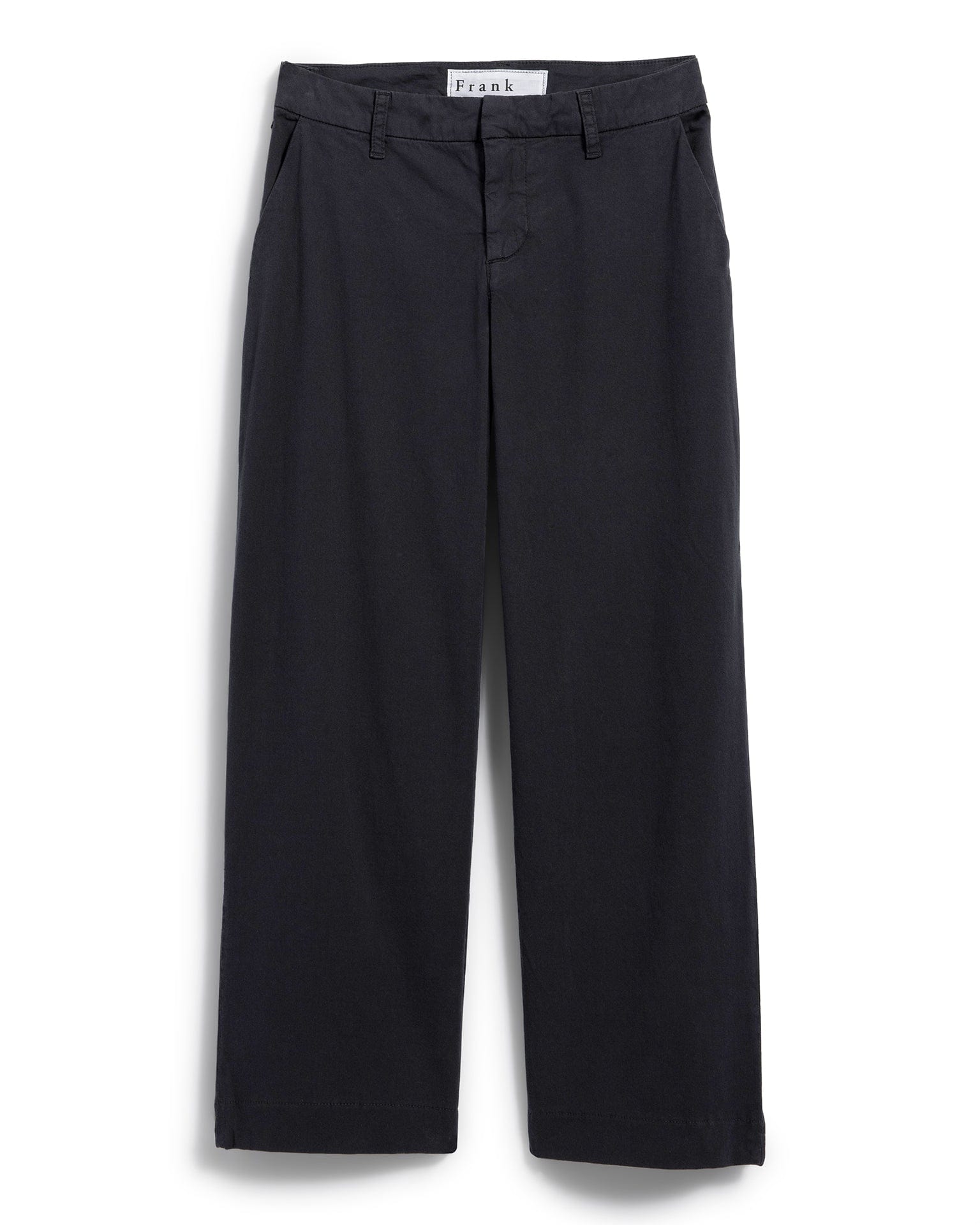 Frank & Eileen Westport Wide Leg Chino in Washed Black