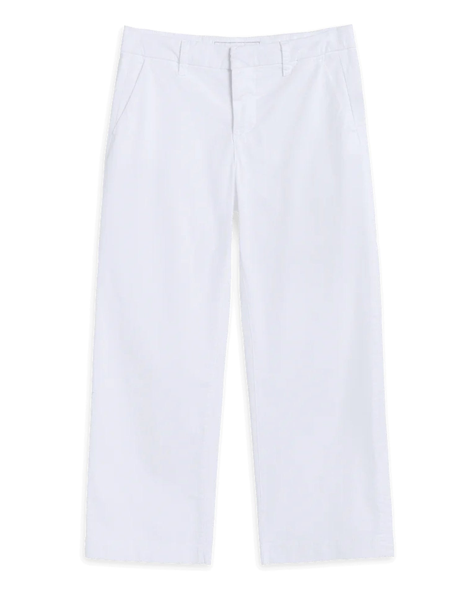 Frank & Eileen Westport Wide Leg Chino in White Twill