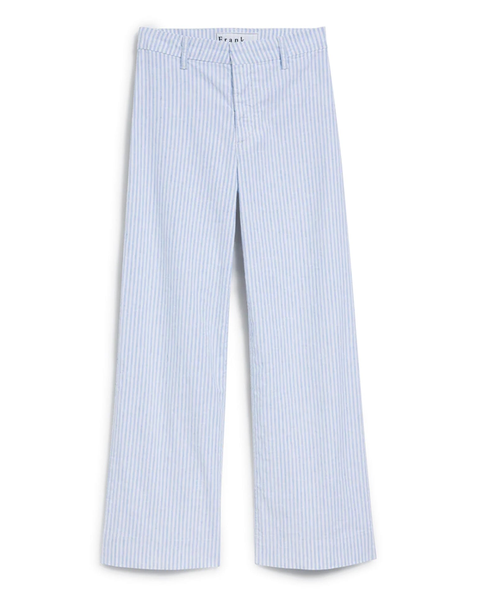 Frank & Eileen Wexford Trouser in Blue, White Stripe