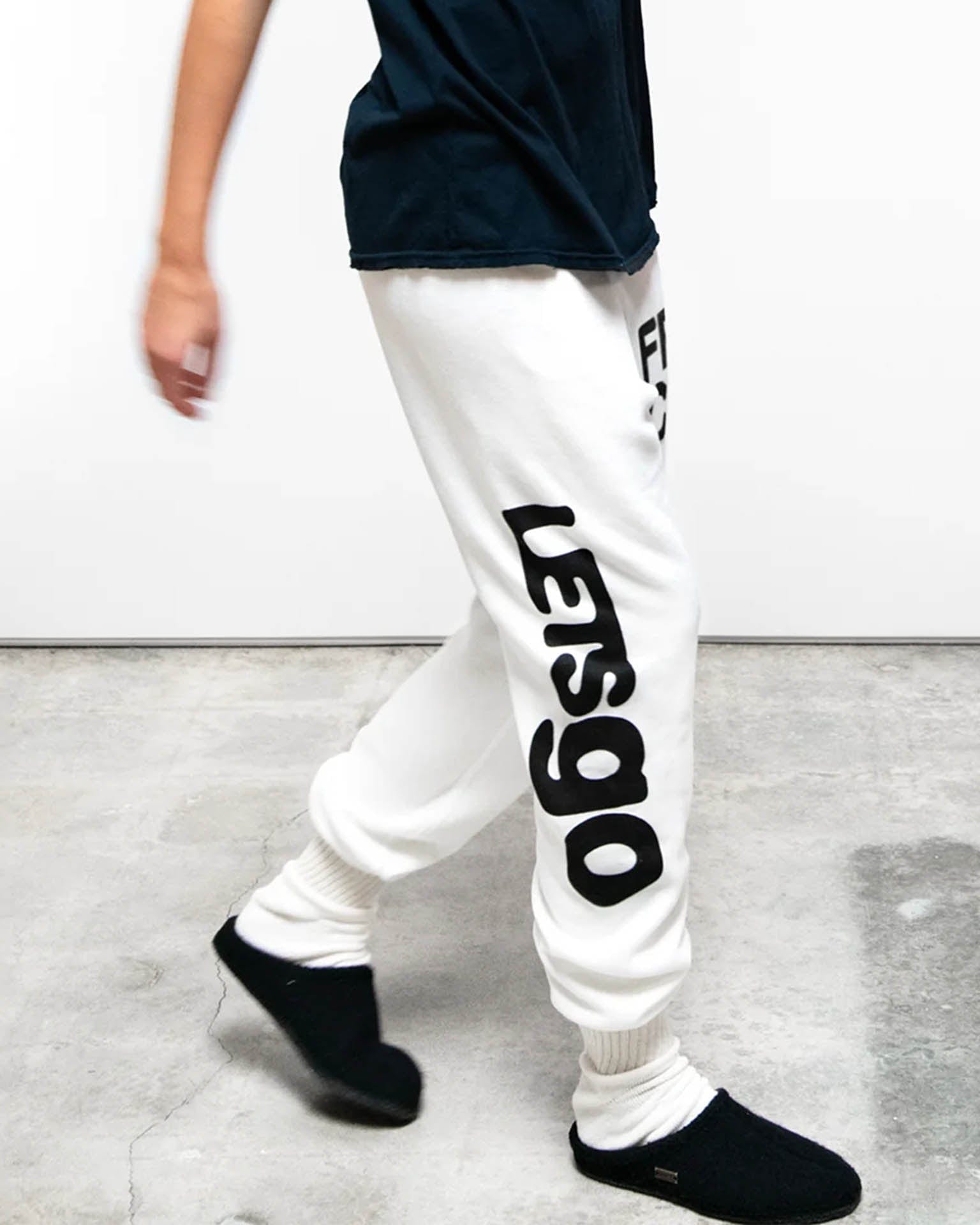 Free City Circa'99 OG LetsGo Oldschool Fluff Sweats in Superwhite