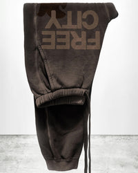 Free City FC Large Sunfades Pocket Sweatpant in Chocolate Rabbit 1 - Bliss Boutiques