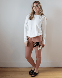 Large 3/4 Sweatpants in Hunkydory - Bliss Boutiques
