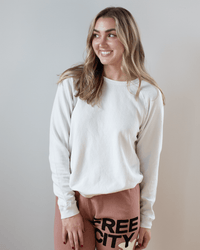 Free City Clothing Lucky Rabbits Sweatshirt in Chalk
