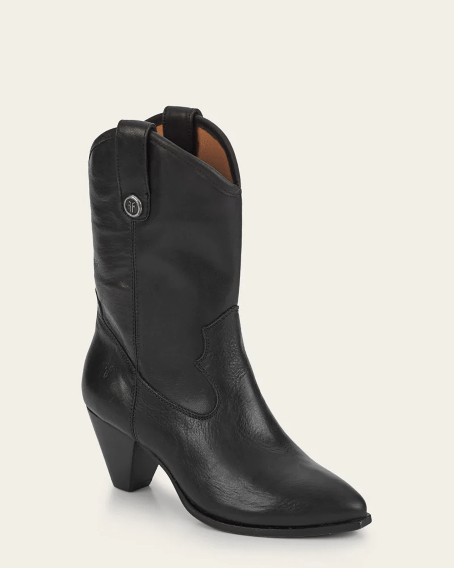 Frye June Leather Western Boot 7.5 Black