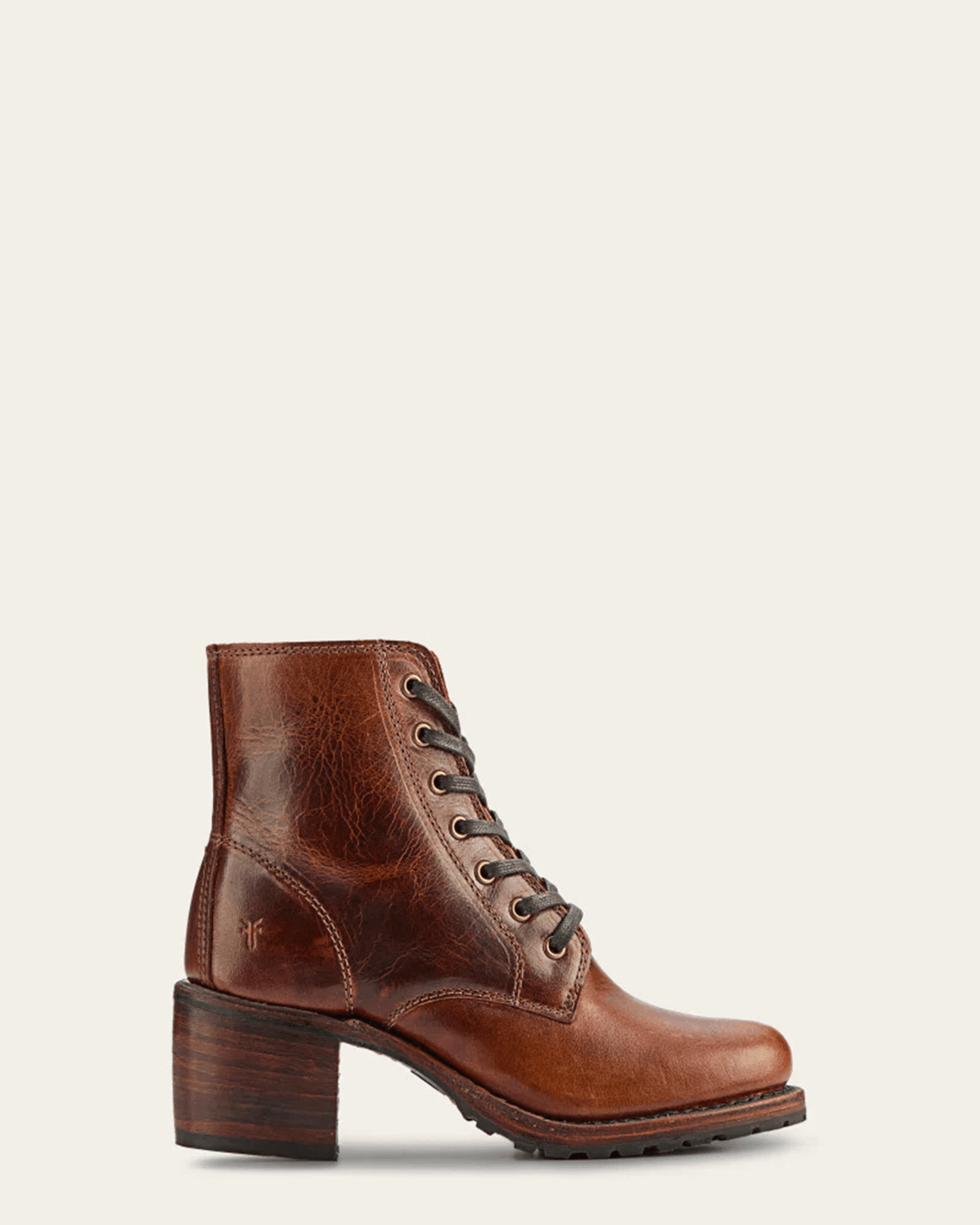 FRYE Sabrina 6G Lace Up in Cognac - Bliss Boutiques FRYE Sabrina 6G Lace Up in Cognac - Bliss Boutiques