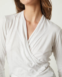 Meri Wrap Front Top in White