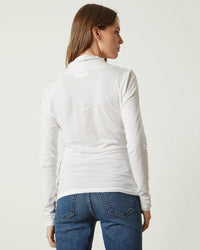 Meri Wrap Front Top in White