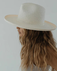 Gigi Pip Cara Loren Pencil Brim Straw in White