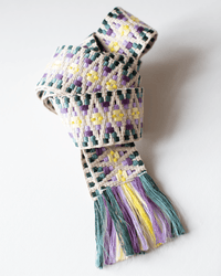 Hartford Alona Woven Belt in Yellow & Parma & Dark Green