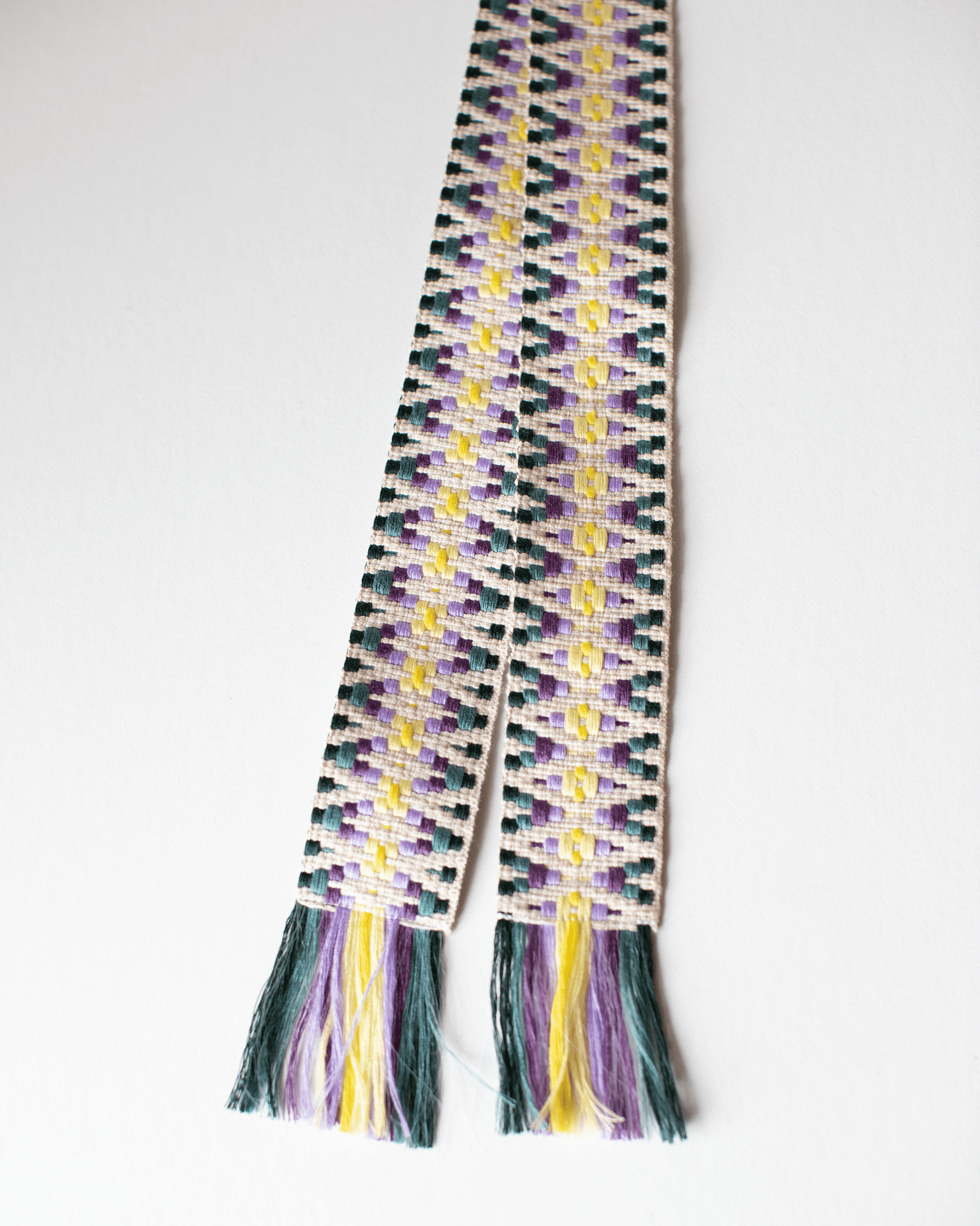 Hartford Alona Woven Belt in Yellow & Parma & Dark Green