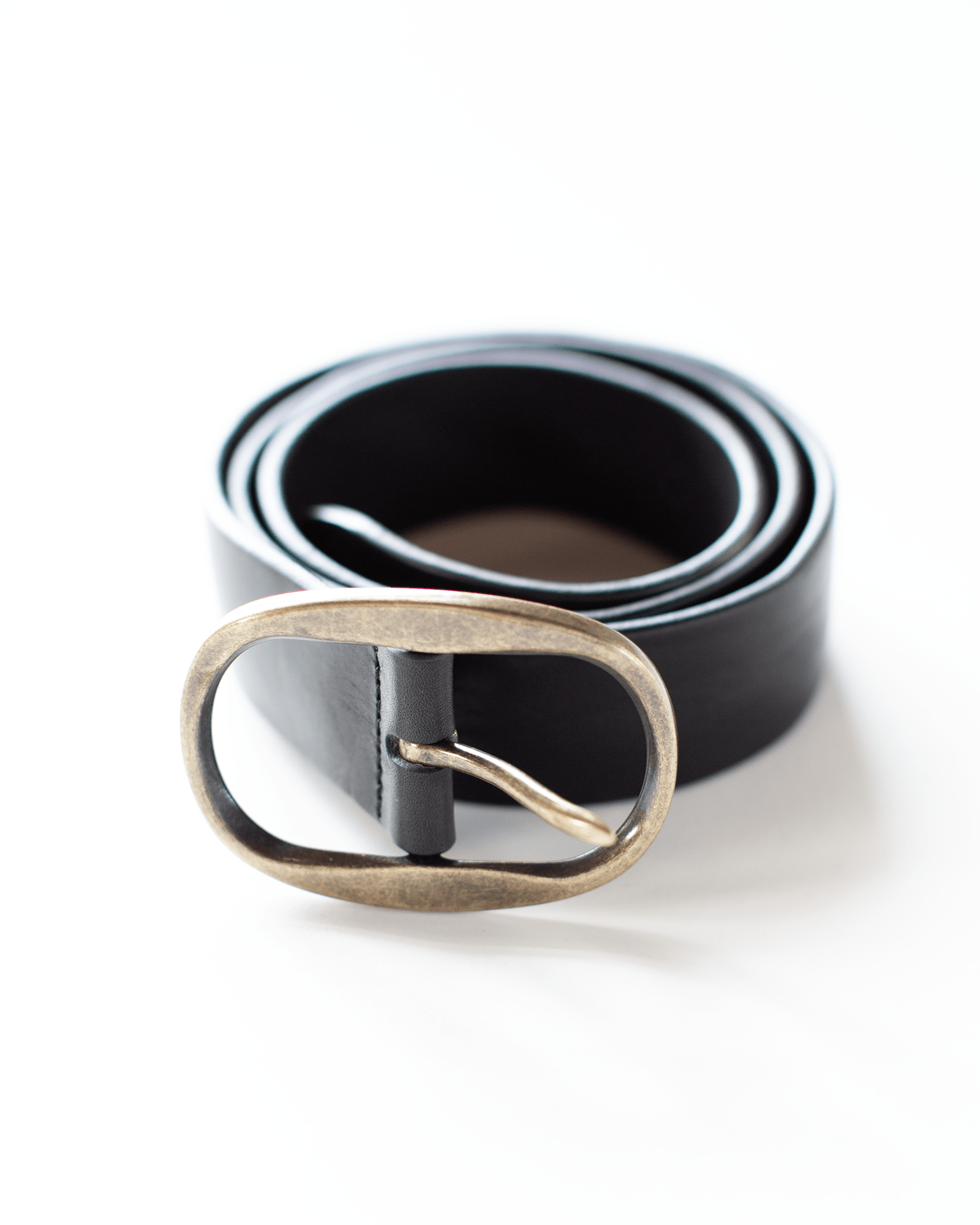 Hartford Angus Leather Belt in Black