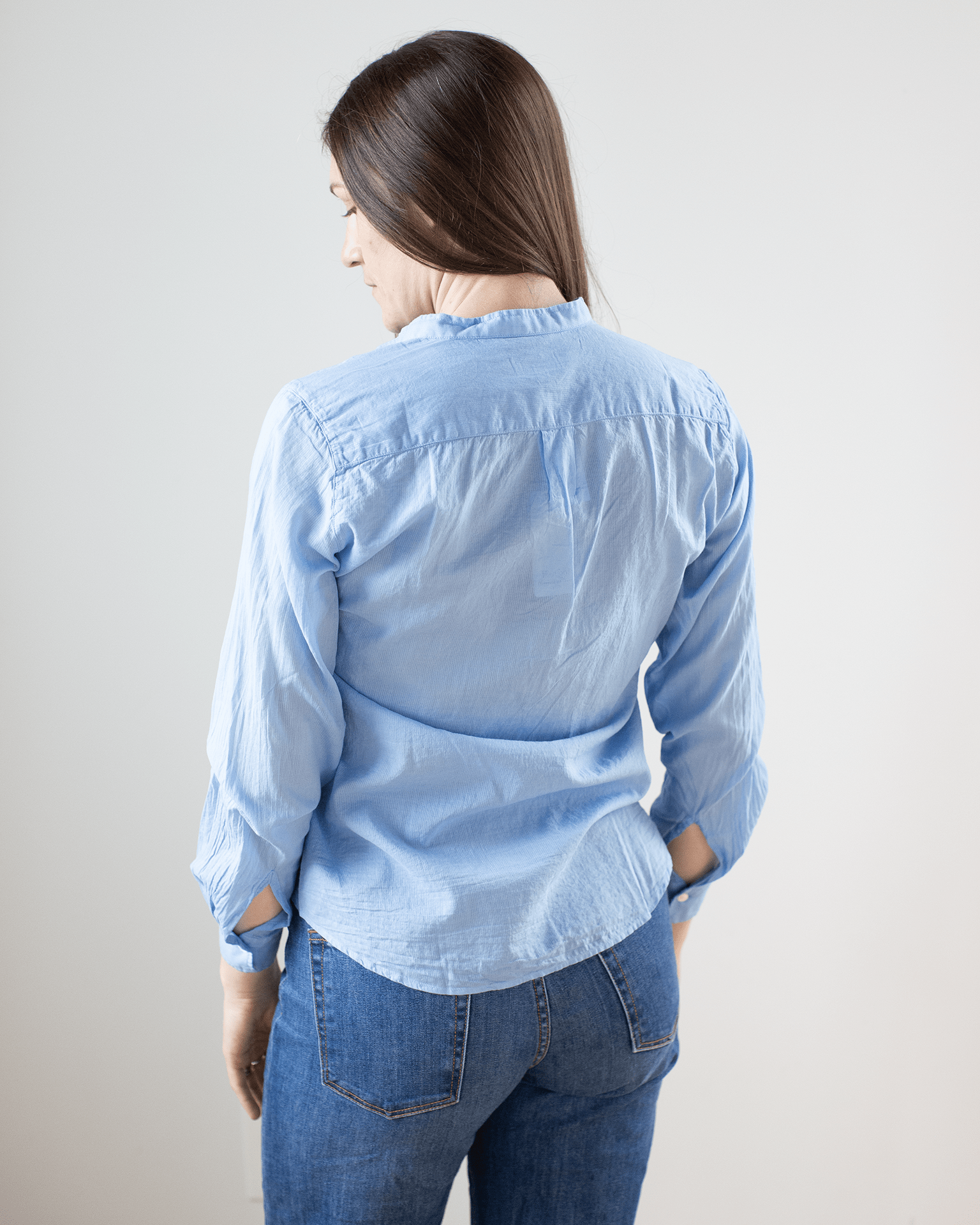 Hartford Cartoon Henley Blouse in Swimming Pool