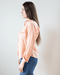 Charlot Blouse in Peach - Bliss Boutiques