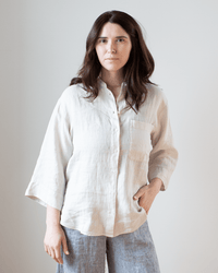 Hartford Cleo Pocket Top in Stone