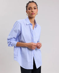 Hartford Clothing Cover Blouse in Blue & White