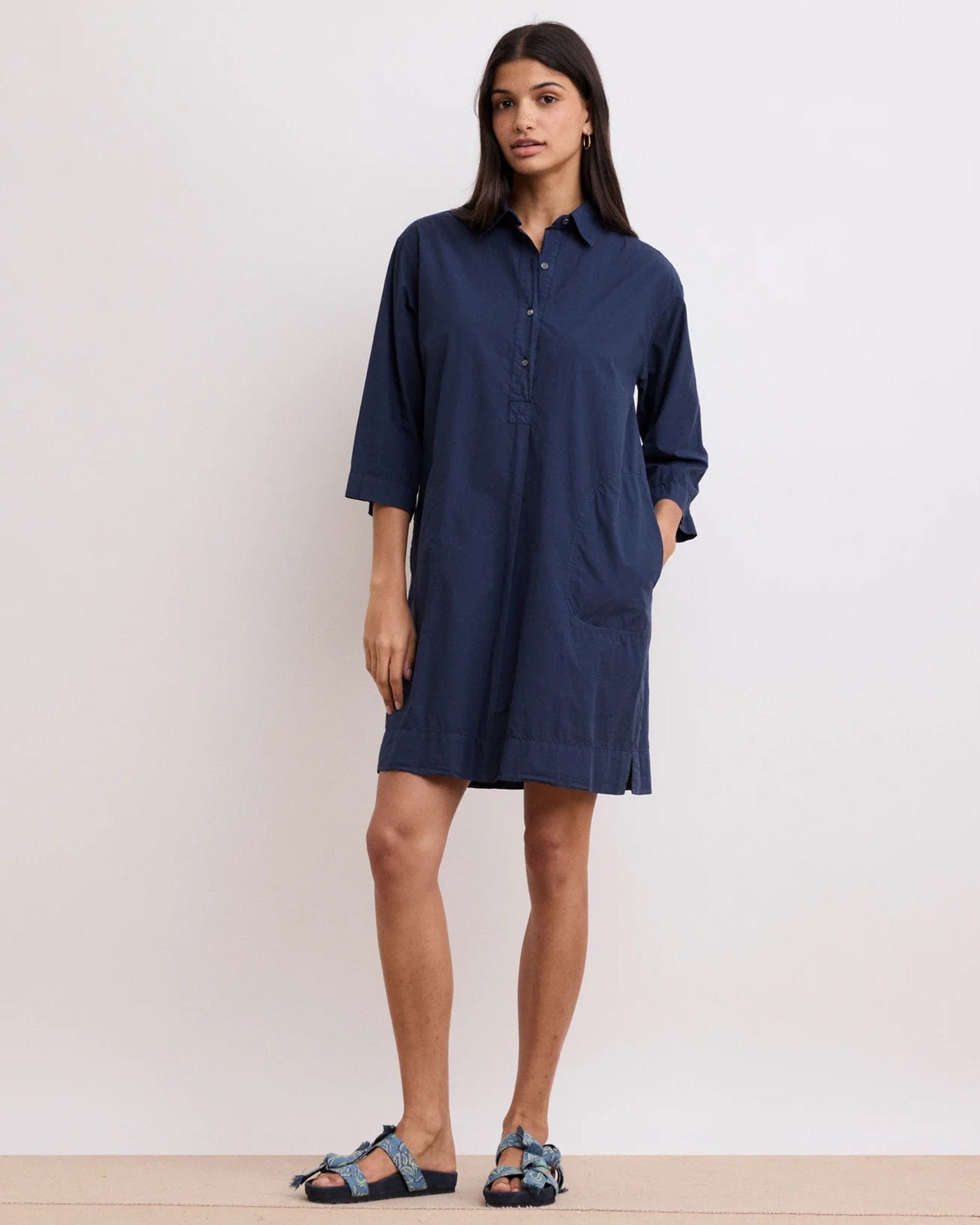 Hartford Rank Henley Dress in Midnight