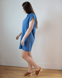 Rasta Popover Dress in Pacific - Bliss Boutiques