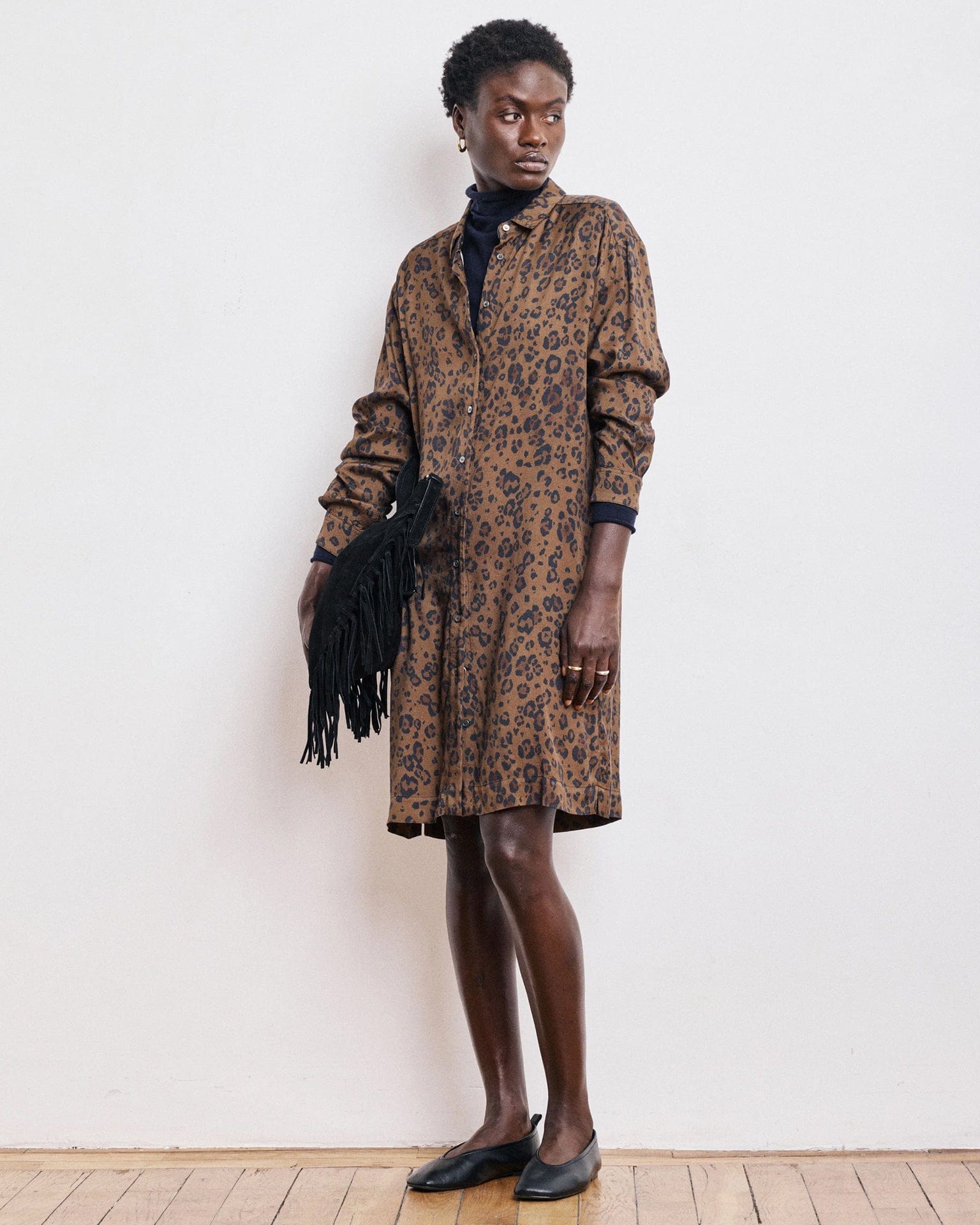 Hartford Clothing Ryle Shirtdress in Brown